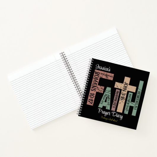 名 |かわいいカラフル聖句タイポグラフィ ノートブック (内部)