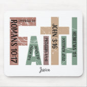 名 |かわいいカラフル聖句タイポグラフィ マウスパッド (正面)