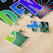 名「はやでん」、おもしろい「ハッピーバースデー」 ジグソーパズル (側面)