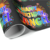 名「エンジェル」、おもしろい「ハッピーバースデー」 ラッピングペーパー (ロールコーナー)