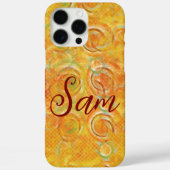 名 | オレンジグランジの円のパタ芸術的ーン Case-Mate iPhoneケース (裏面)