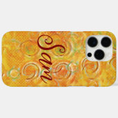 名 | オレンジグランジの円のパタ芸術的ーン Case-Mate iPhoneケース (裏面 (横))