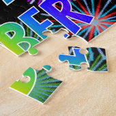 名「オレンジ」、おもしろい「ハッピーバースデー」 ジグソーパズル (側面)