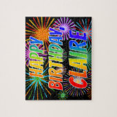 名「クレア」、おもしろい「ハッピーバースデー」 ジグソーパズル (縦)