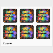 名「サミュエル」、おもしろい「ハッピーバースデー」 スクエアシール (シート)