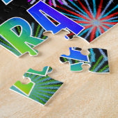 名「サラ」、おもしろい「ハッピーバースデー」 ジグソーパズル (側面)