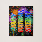 名「シェリー」、おもしろい「ハッピーバースデー」 ジグソーパズル (縦)