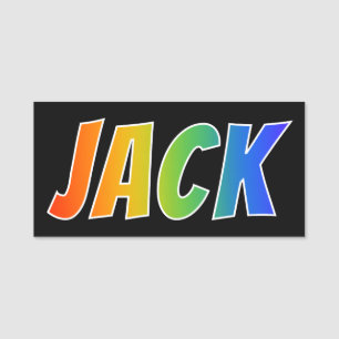 名"ジャック": おもしろいの虹の着色 名札