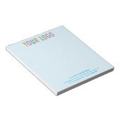 名 ノートパッド ロゴ ベイビーブルー デスクから (アングル)