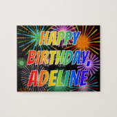 名「ADELINE」、おもしろい「ハッピーバースデー」 ジグソーパズル (横)