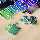 名「ALEXANDRIA」、おもしろい「ハッピーバースデー」 ジグソーパズル (側面)