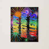 名「ALEXIS」、おもしろい「ハッピーバースデー」 ジグソーパズル (縦)