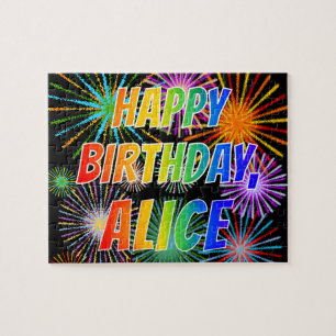 名「ALICE」、おもしろい「ハッピーバースデー」 ジグソーパズル