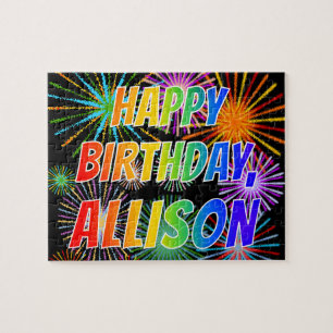 名「ALLISON」、おもしろい「ハッピーバースデー」 ジグソーパズル