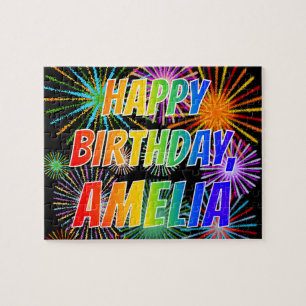 名「AMELIA」、おもしろい「ハッピーバースデー」 ジグソーパズル