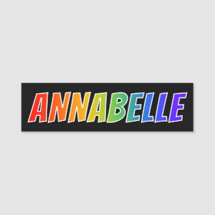 名"ANNABELLE": おもしろいの虹の着色 名札