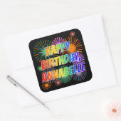 名「ANNABELLE」、おもしろい「ハッピーバースデー」 スクエアシール (封筒)