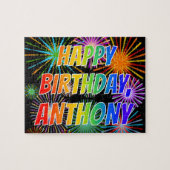 名「ANTHONY」、おもしろい「ハッピーバースデー」 ジグソーパズル (横)