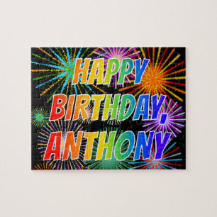 名「ANTHONY」、おもしろい「ハッピーバースデー」 ジグソーパズル