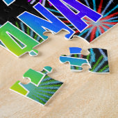 名「ARIANA」、おもしろい「ハッピーバースデー」 ジグソーパズル (側面)