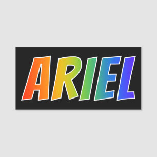 名"ARIEL": おもしろいの虹の着色 名札
