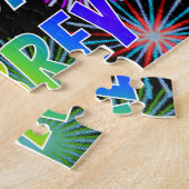 名「AUBREY」、おもしろい「ハッピーバースデー」 ジグソーパズル (側面)