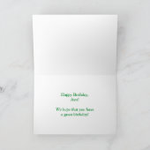 名"AVA"のおもしろい"ハッピーバースデー" カード (内部)