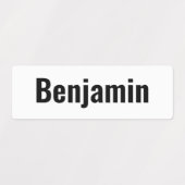 名 – Basic Sans Serif Type Black ラベル (デザイン1)