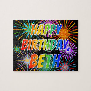 名「BETH」、おもしろい「ハッピーバースデー」 ジグソーパズル