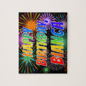 名「BIANCA」、おもしろい「ハッピーバースデー」 ジグソーパズル (縦)