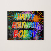 名「BOBBY」、おもしろい「ハッピーバースデー」 ジグソーパズル (横)