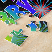 名「BOBBY」、おもしろい「ハッピーバースデー」 ジグソーパズル (側面)