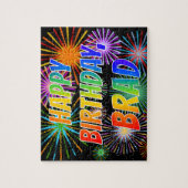 名「BRAD」、おもしろい「ハッピーバースデー」 ジグソーパズル (縦)