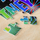 名「BRITTNEY」、おもしろい「ハッピーバースデー」 ジグソーパズル (側面)