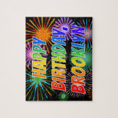 名「BROOKLYN」、おもしろい「ハッピーバースデー」 ジグソーパズル (縦)