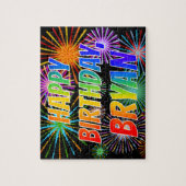 名「BRYAN」、おもしろい「ハッピーバースデー」 ジグソーパズル (縦)