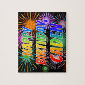 名「CADEN」、おもしろい「ハッピーバースデー」 ジグソーパズル (縦)