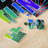 名「CAITLIN」、おもしろい「ハッピーバースデー」 ジグソーパズル (側面)