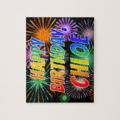 名「CHLOE」、おもしろい「ハッピーバースデー」 ジグソーパズル (縦)