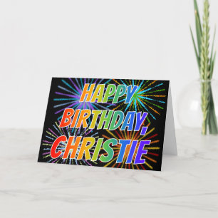名「CHRISTIE」おもしろい「ハッピーバースデー」 カード