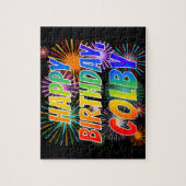 名「COLBY」、おもしろい「ハッピーバースデー」 ジグソーパズル (縦)