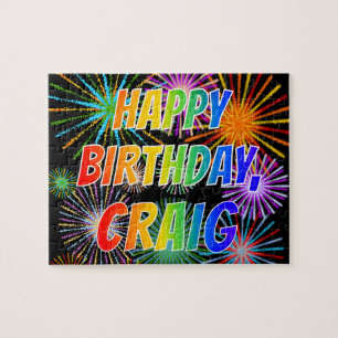 名「CRAIG」、おもしろい「ハッピーバースデー」 ジグソーパズル