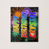 名「CRYSTAL」、おもしろい「ハッピーバースデー」 ジグソーパズル (縦)