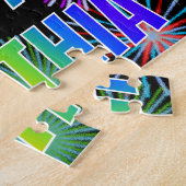 名「CYNTHIA」、おもしろい「ハッピーバースデー」 ジグソーパズル (側面)