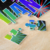 名「DAMIAN」、おもしろい「ハッピーバースデー」 ジグソーパズル (側面)