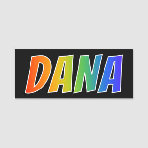 名"DANA": おもしろいの虹の着色 名札