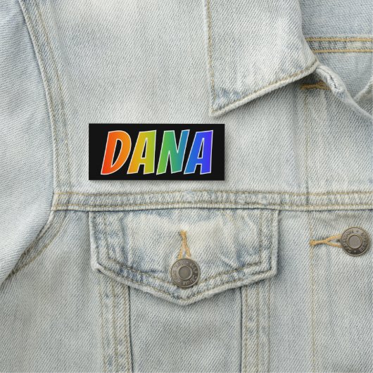 名"DANA": おもしろいの虹の着色 名札 (インサイチュ)