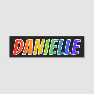 名"DANIELLE": おもしろいの虹の着色 名札