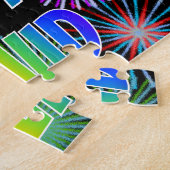 名「DAVID」、おもしろい「ハッピーバースデー」 ジグソーパズル (側面)