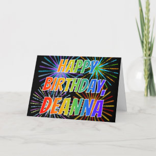 名「DEANNA」おもしろい「ハッピーバースデー」 カード